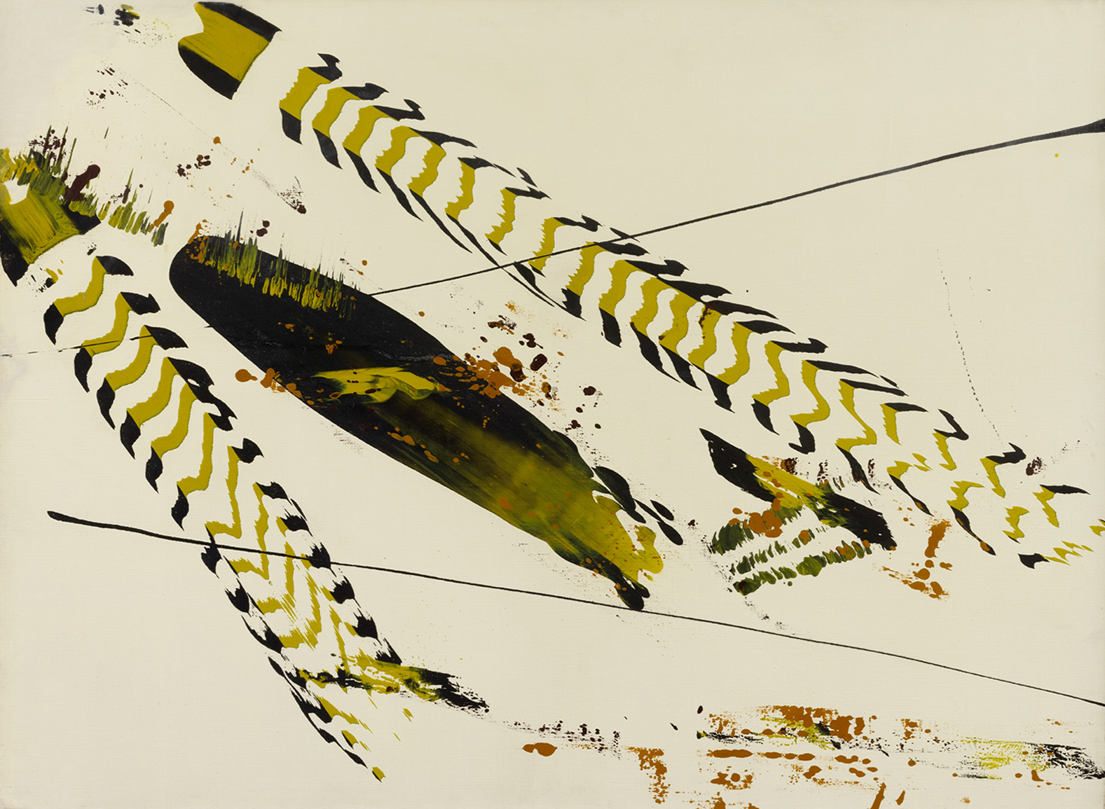 11_1957, Sans titre, peinture synthétique sur toile, 73 x 100 cm