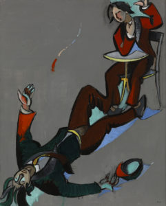 Jean hélion 1975, La Chute, acrylique sur toile