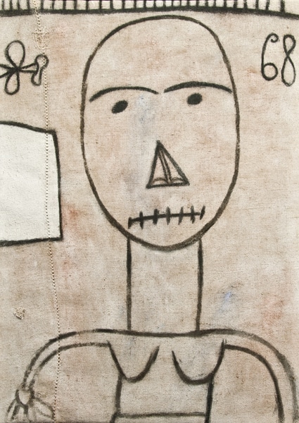 9_Sans titre, 1968, huile sur toile de juste, 115 x 80 cm