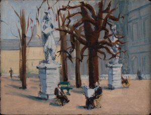 Tableau de Jean Hélion représentant le parc du Luxembourg