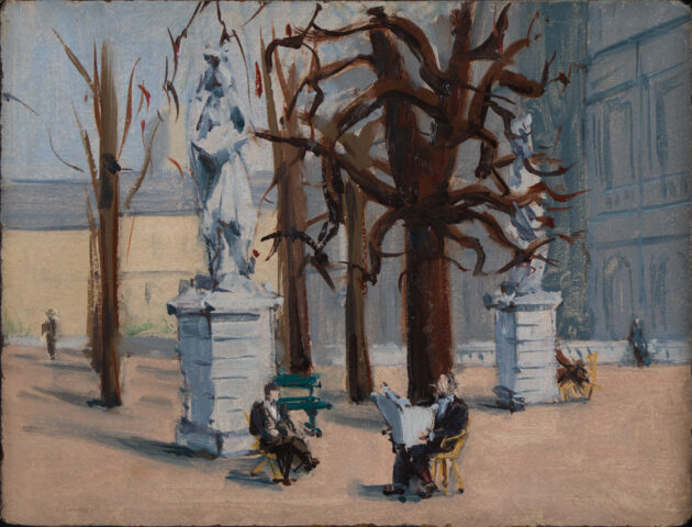 Tableau de Jean Hélion représentant le parc du Luxembourg