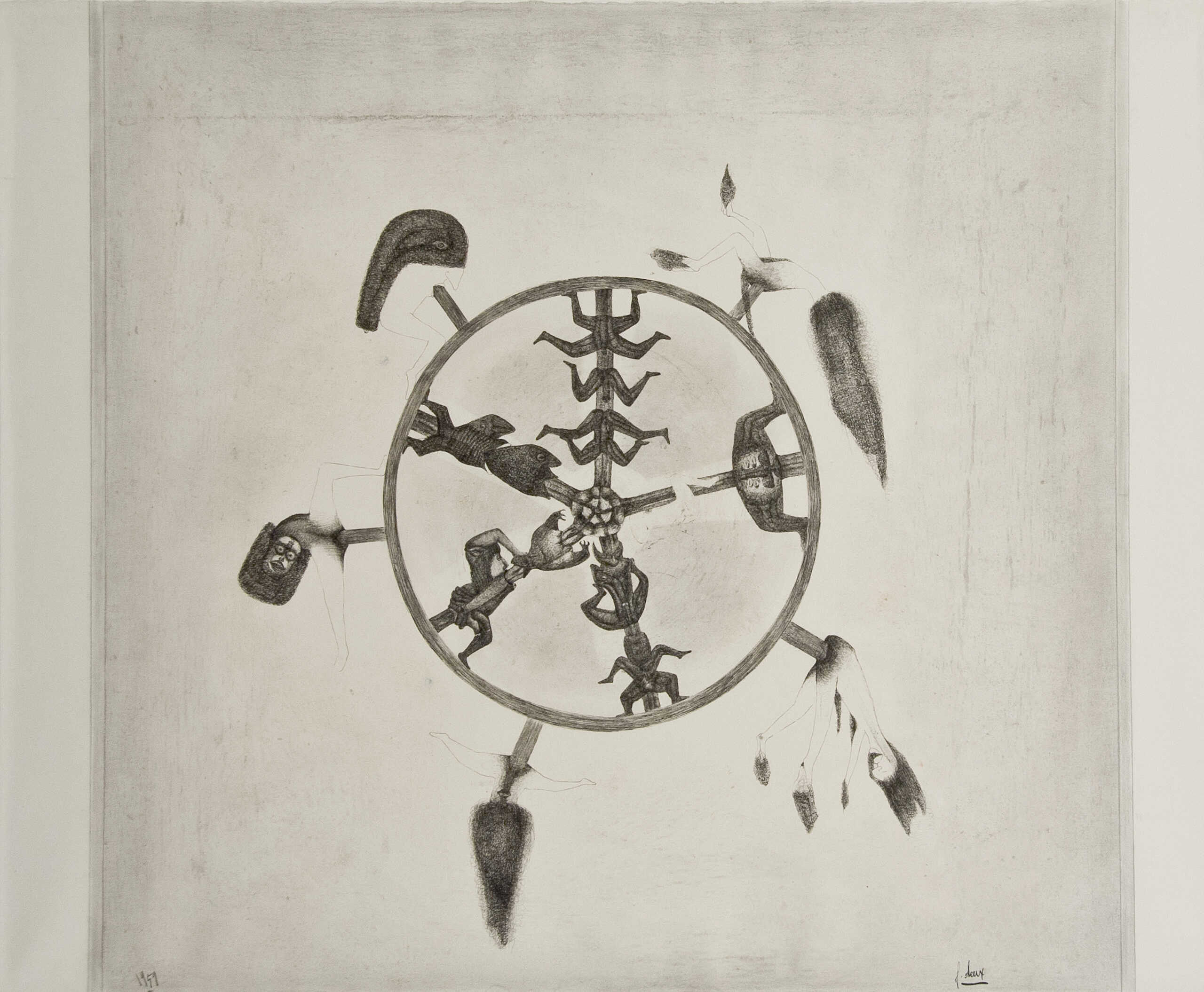 1959, Sans titre, 1959, encre de Chine sur papier, 56 x 71,5 cm
